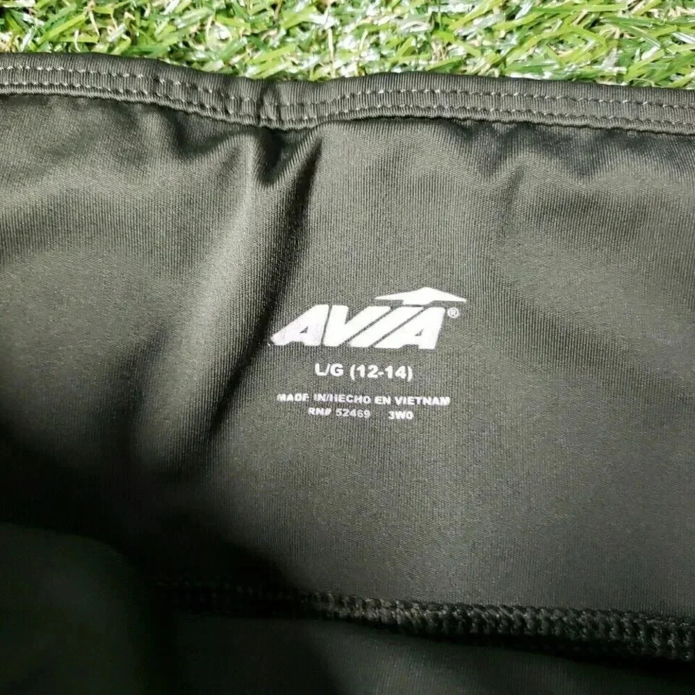 AVIA | Women| Size L 12-14 | Cropped Athletic Leggings pants Olive Green* - Picture 4 of 8
